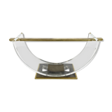 Vintage lucite and brass dining table, 1970s