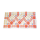 Old tablecloth and 11 towels crossed red blue