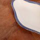 Plate, Ramekin, Salad Bowl 23cm, Limoges Porcelain, Blue and Gold, Betoule