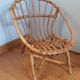 Children's armchair shell basket wicker rattan