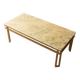 Elegant Hollywood Regency coffee table, marble and brass, 1970s