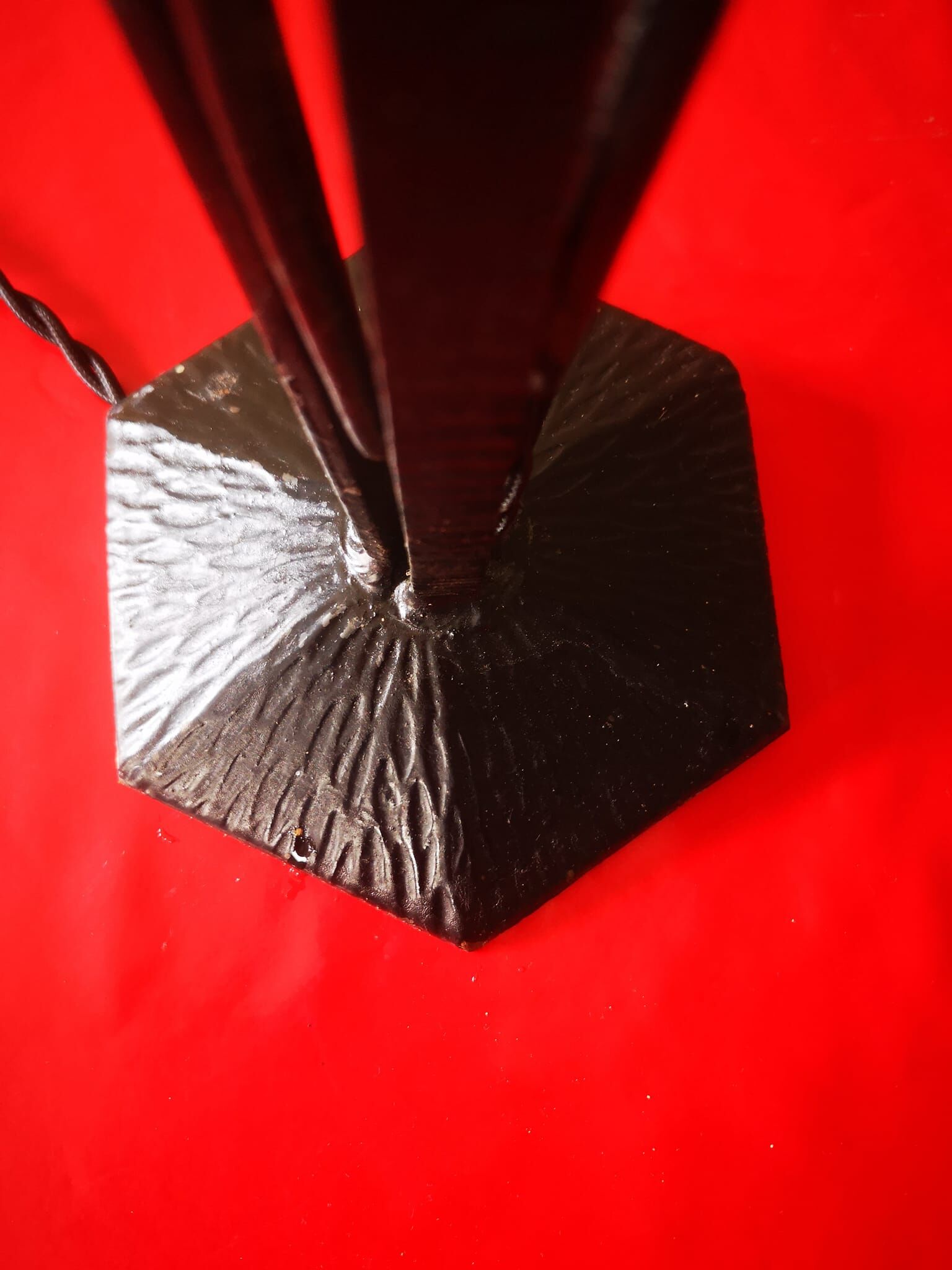 Art deco pendant light 1930 wrought iron