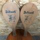 Paire ancienne raquette jokari junior bois made in france sport vintage