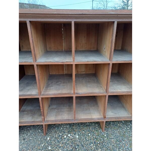 Meuble étagère de magasin en chêne des années 30