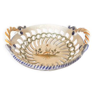 Openwork porcelain fruit bowl