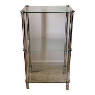 Glass and chrome shelf