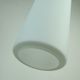 Glashuette Limburg pendant light white cylindrical glass shade and chrome 1970s - 2 available