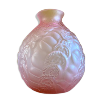 Vase boule rose Art Déco