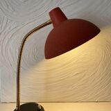 Vintage red and black articulated lamp