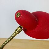 Pair of metal and brass lamps 50s Jean Boris Lacroix