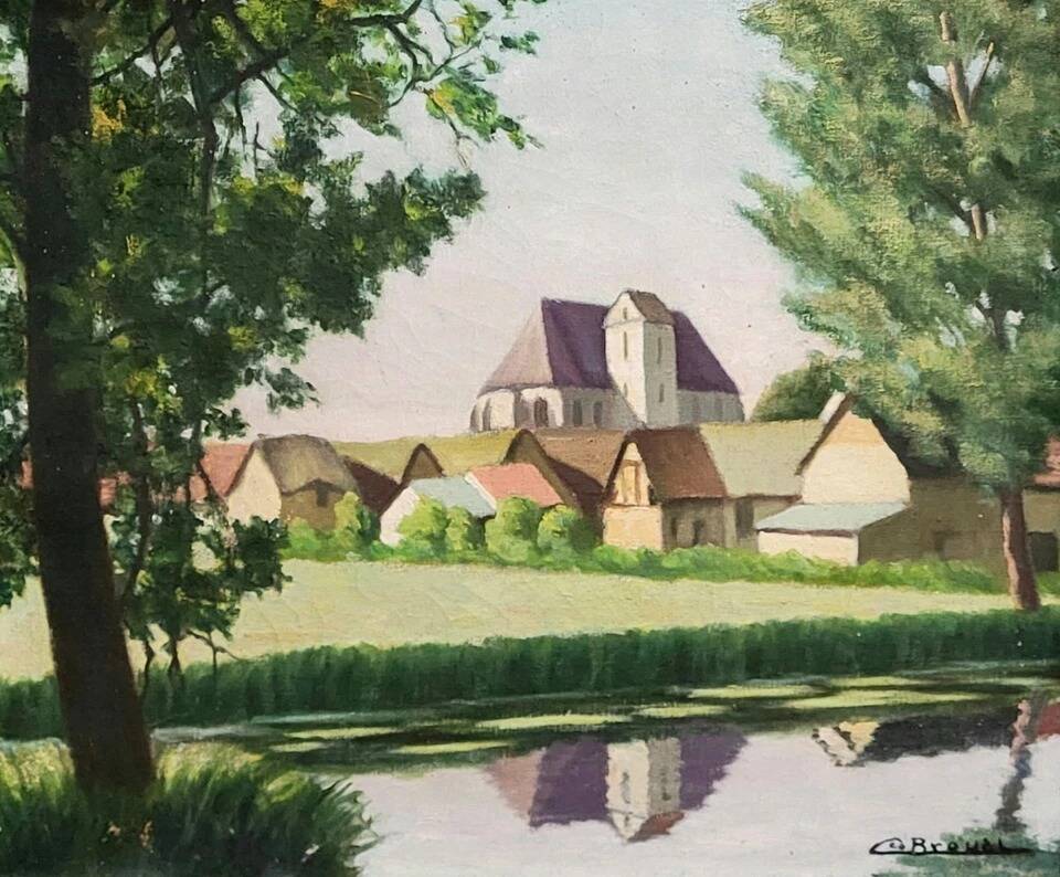 Oil painting on canvas, signed, 20th century, circa 1940