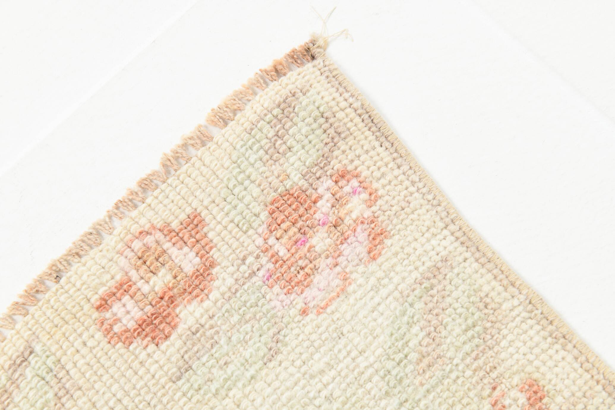 5x10 Floral Pattern Beige & Red Vintage Rug, 153x315Cm