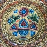 Large ceramic dish by Jean Claude Taburet in Quimper Brittany