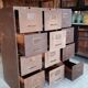 Set of industrial drawer cabinets.