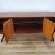 1960s sideboard with decorated doors in wood and brass
