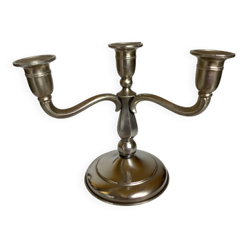 Silver metal 4-light candlestick chandelier