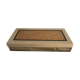 Rectangular mother-of-pearl and brass storage box 1970
