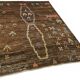 Hand-Knotted Tribal Unique 145 cm x 200 cm Brown Wool Carpet
