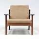 Fauteuil scandinave en teck dans le goût de Grete Jalk