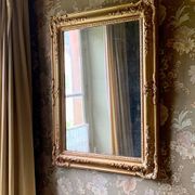 Antique gilded flower mirror, restoration