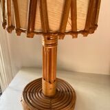 Lampe à poser rotin louis sognot