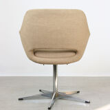 Mid-century beige fabric swivel chair from stol