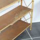 Storage cabinet bookcase shelf in vintage rattan 1970