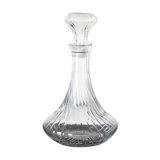 Scrolled glass wine decanter