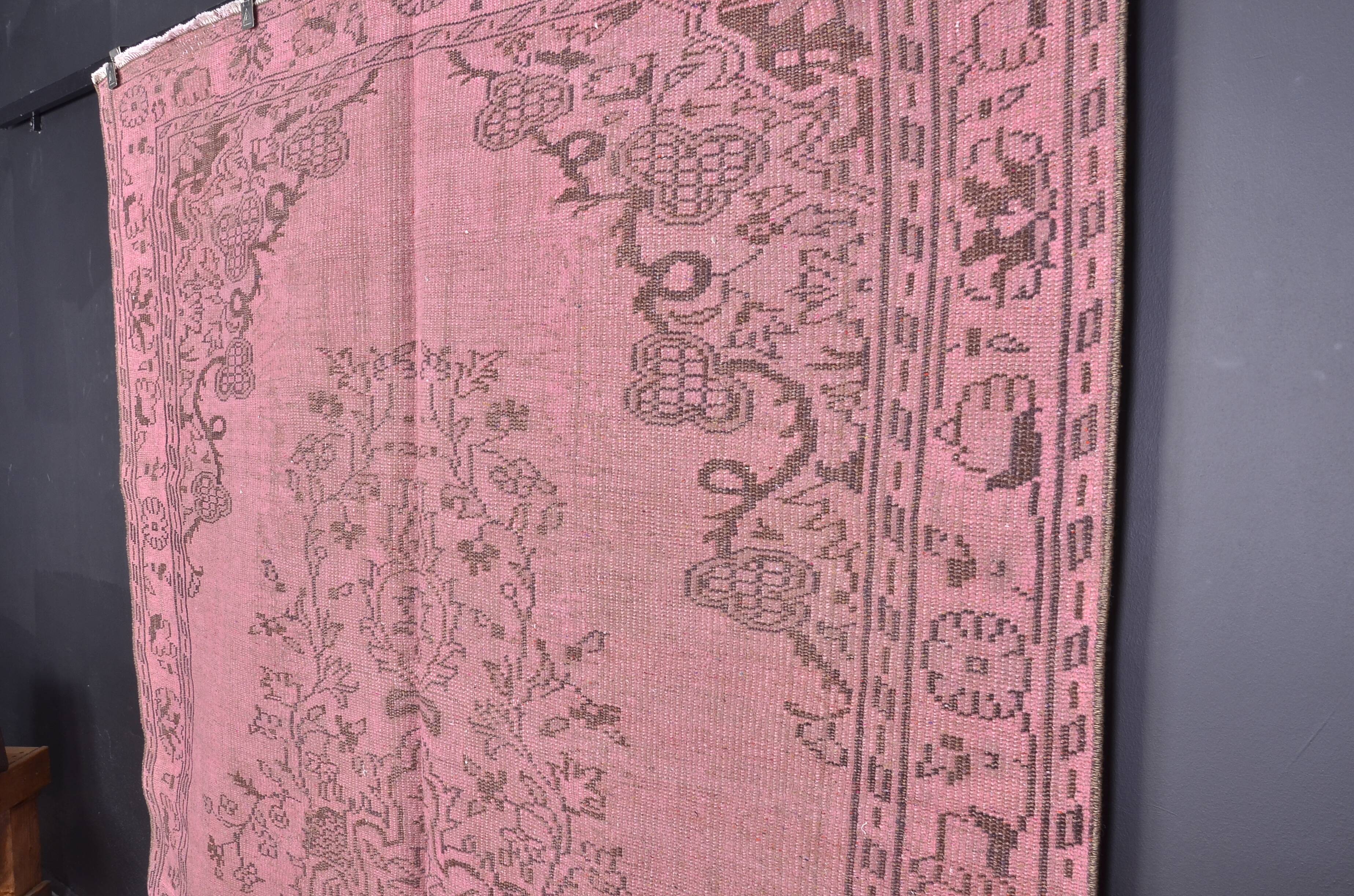 Pink Oushak Turkish Carpet sku 1129