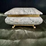 Ashtray, blue-grey marble box from the 1960s, vintage Italy.