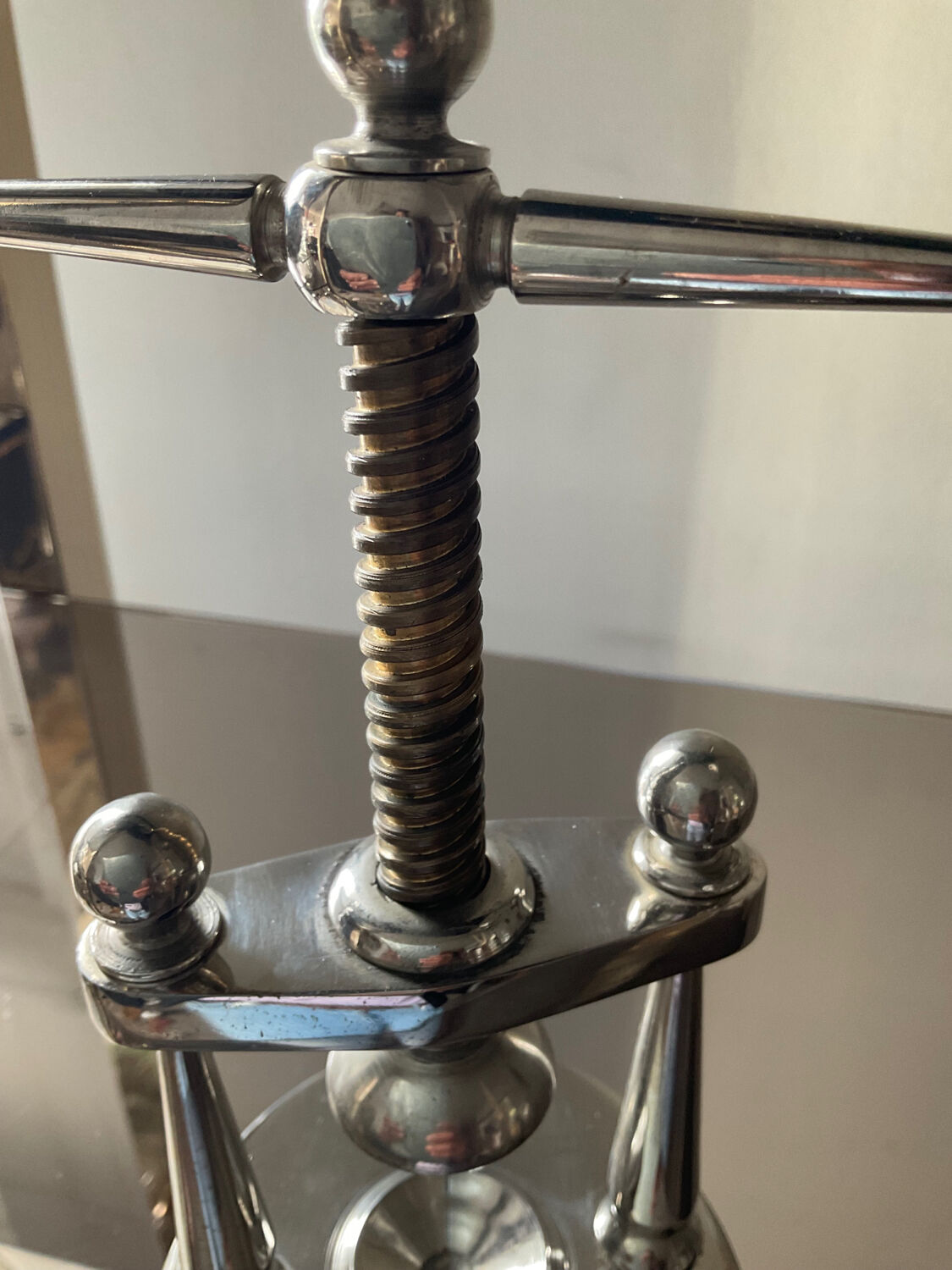 Art Deco nutcracker in chromed metal