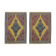Pair of Yellow Kilims Handmade Persian Flatwoven Area Rugs- 81x115cm