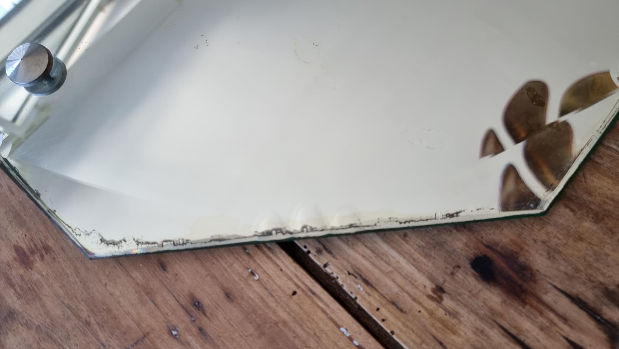 Art Deco Beveled Mirror 50x50cm