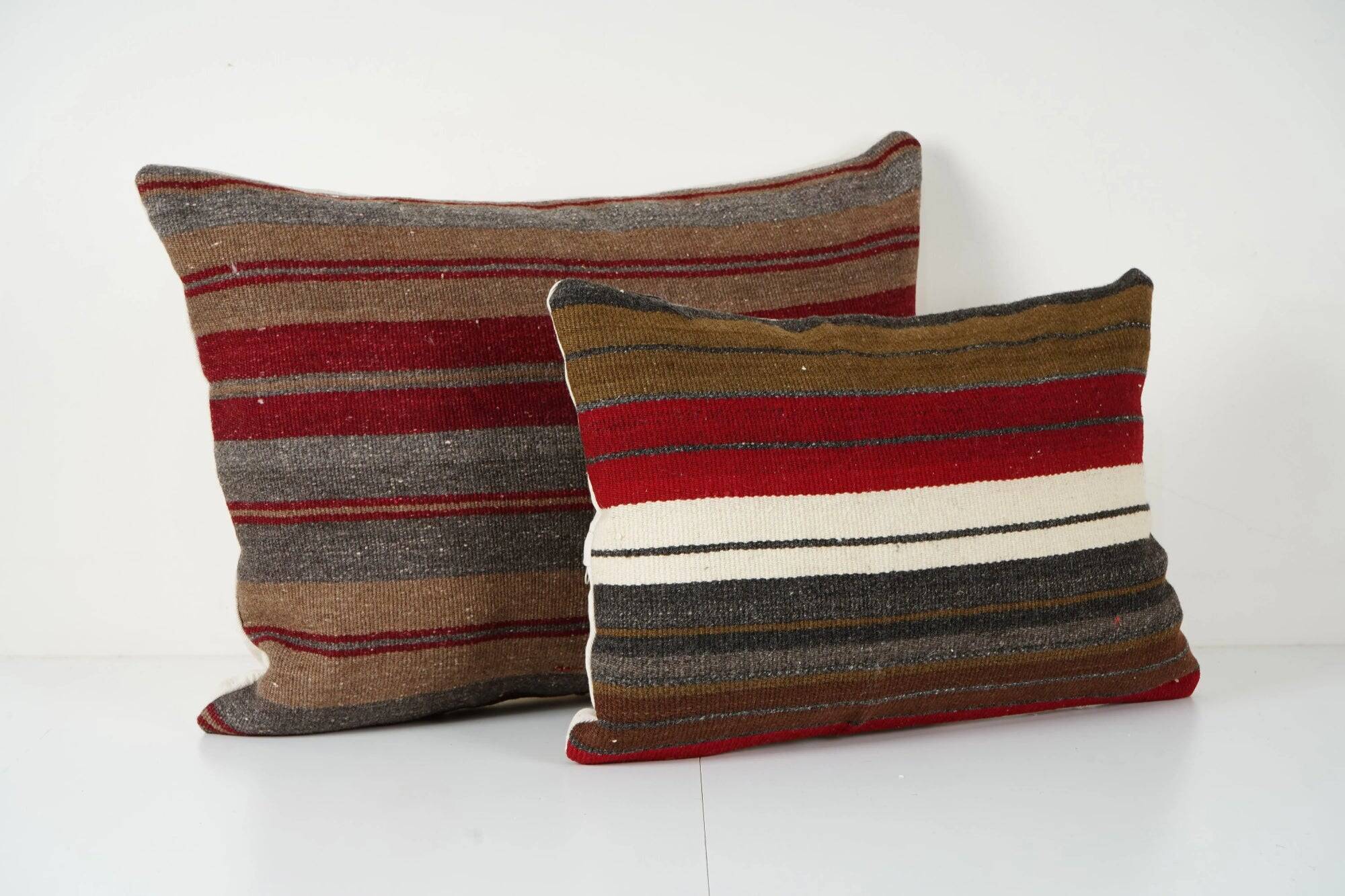 Set of 2 vintage kilim cushion covers 36x51 cm