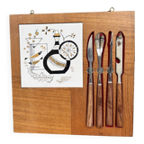 Vintage 1960s wall-mounted kitchen accessories