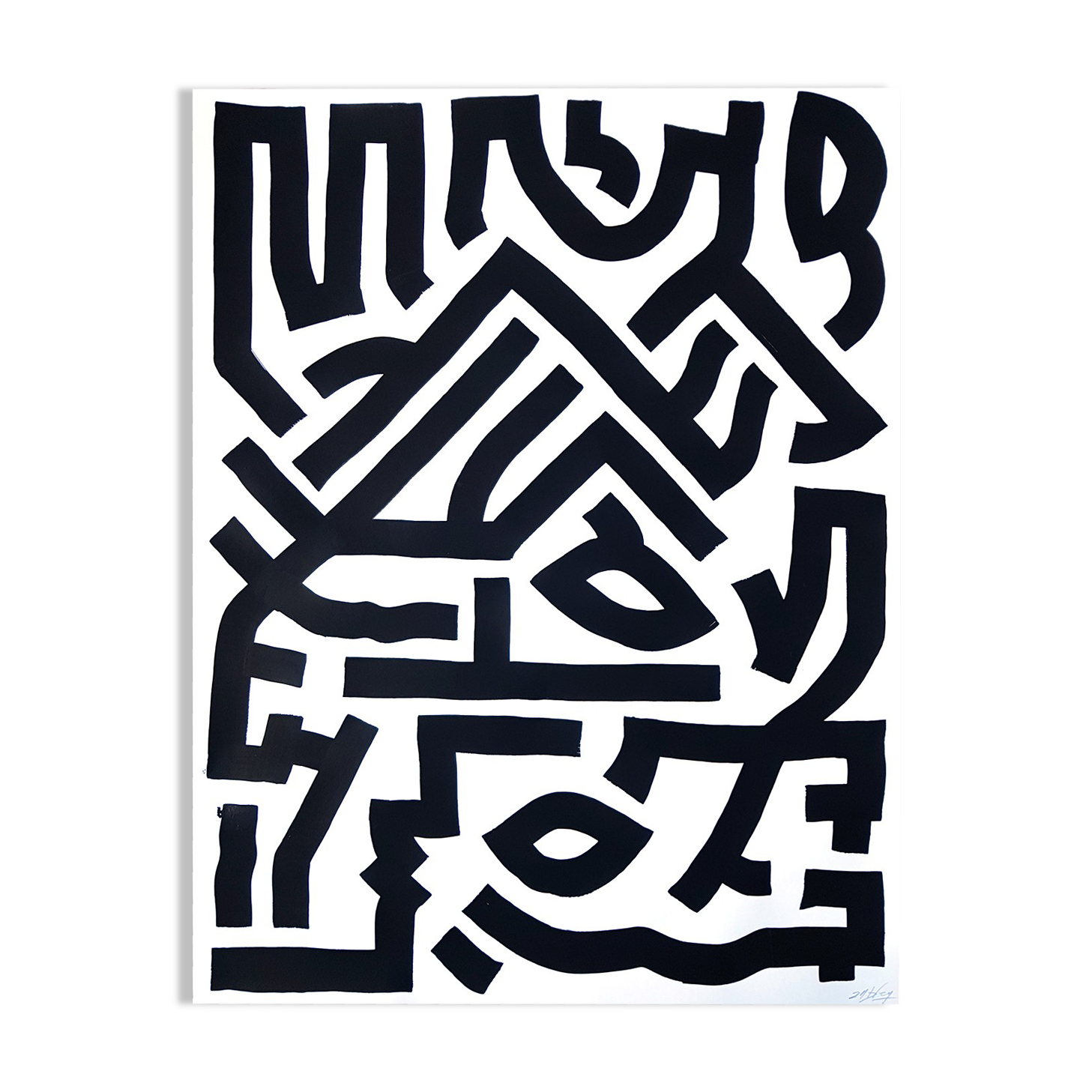 Painting on paper - "Roof"