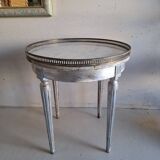 White marble bouillotte coffee table