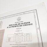 Carte Finistère et Morbihan côte ouest France 1981