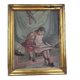 19th century French school: oil on panel "the drawing lesson" circa 1860