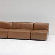 Canapé en cuir modulaire, fabriqué par Durlet, Belgique, années 1970.