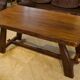 Brutalist table in elm by Aranjou 1950s