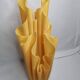 Georgia Jacob's "Athena" lamp in yellow pleated resin, 1970s