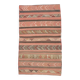 Tapis Kilim rouge et marron fait main