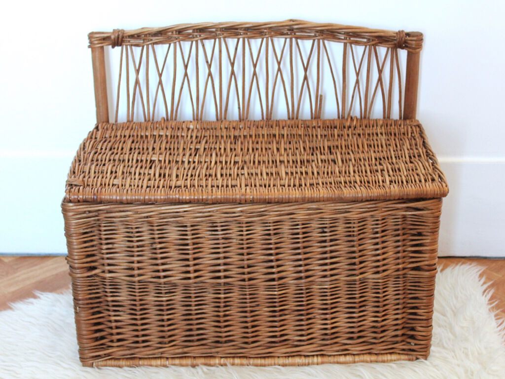 Vintage wicker box