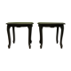 PAIR OF FRENCH STYLE BLACK BEDSIDE TABLES