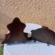 Rare pair of wall-mounted consoles Elephant carved wood J. Derolland