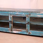 Old low sideboard, tv stand in original blue patina burmese teak