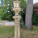 Golden brass candle holder