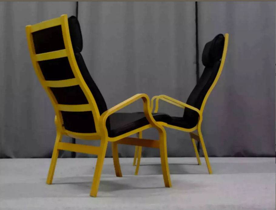 Pair of leather armchairs 1970