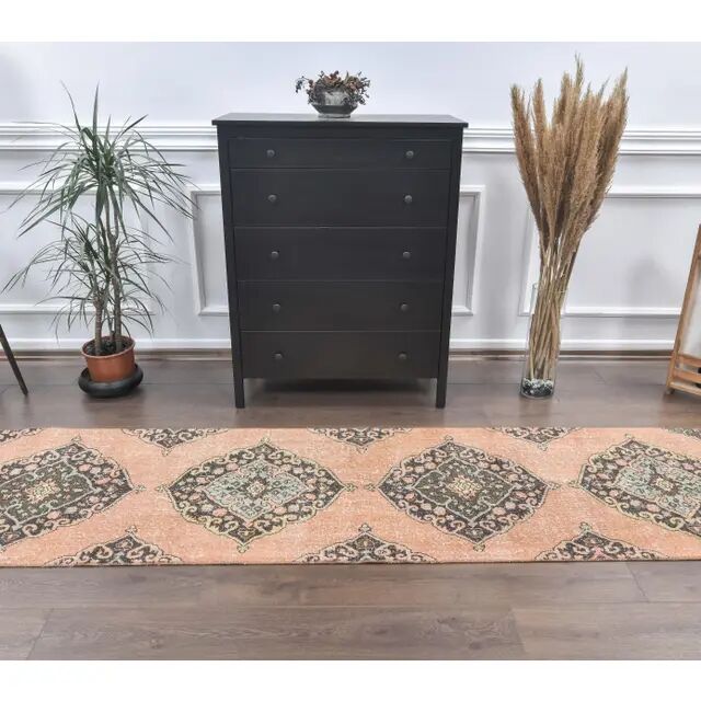 Turkish Oushak Wool Runner 78x286